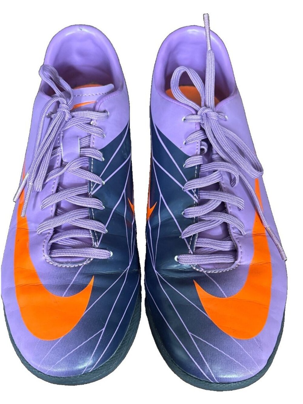 Nike Mercurial Vapor 11 ACC Purple Orange Soccer Cleats Mens Size 10.5”